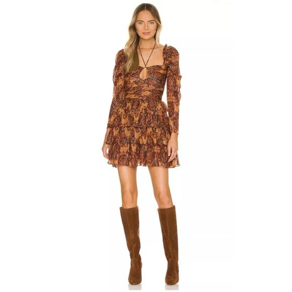 Ulla Johnson Naiya Tiered Ruffle Halter Mini Dress Size 0 - Picture 1 of 9